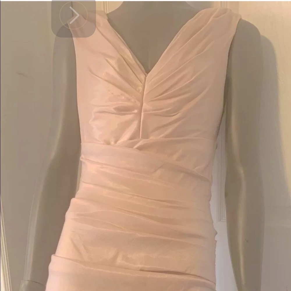 WORN ONCE! PERFECT! LE CHATEAU Ruched BodyCon Cocktail Dress Sz XS